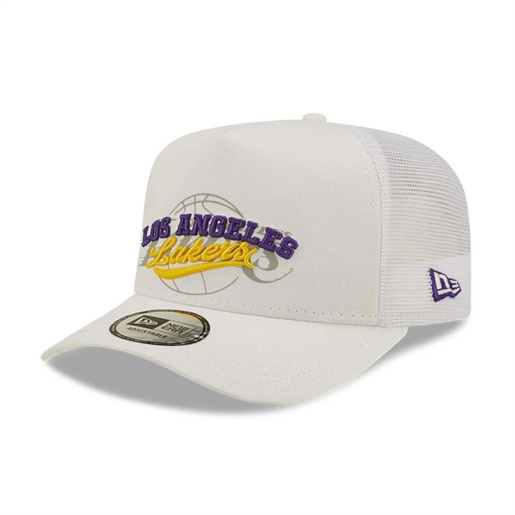 New Era NBA Logo Overlay Trucker Snapback - Los Angeles Lakers