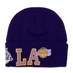 Mitchell & Ness HWC First Letterman Knit Beanie - Los Angeles Lakers