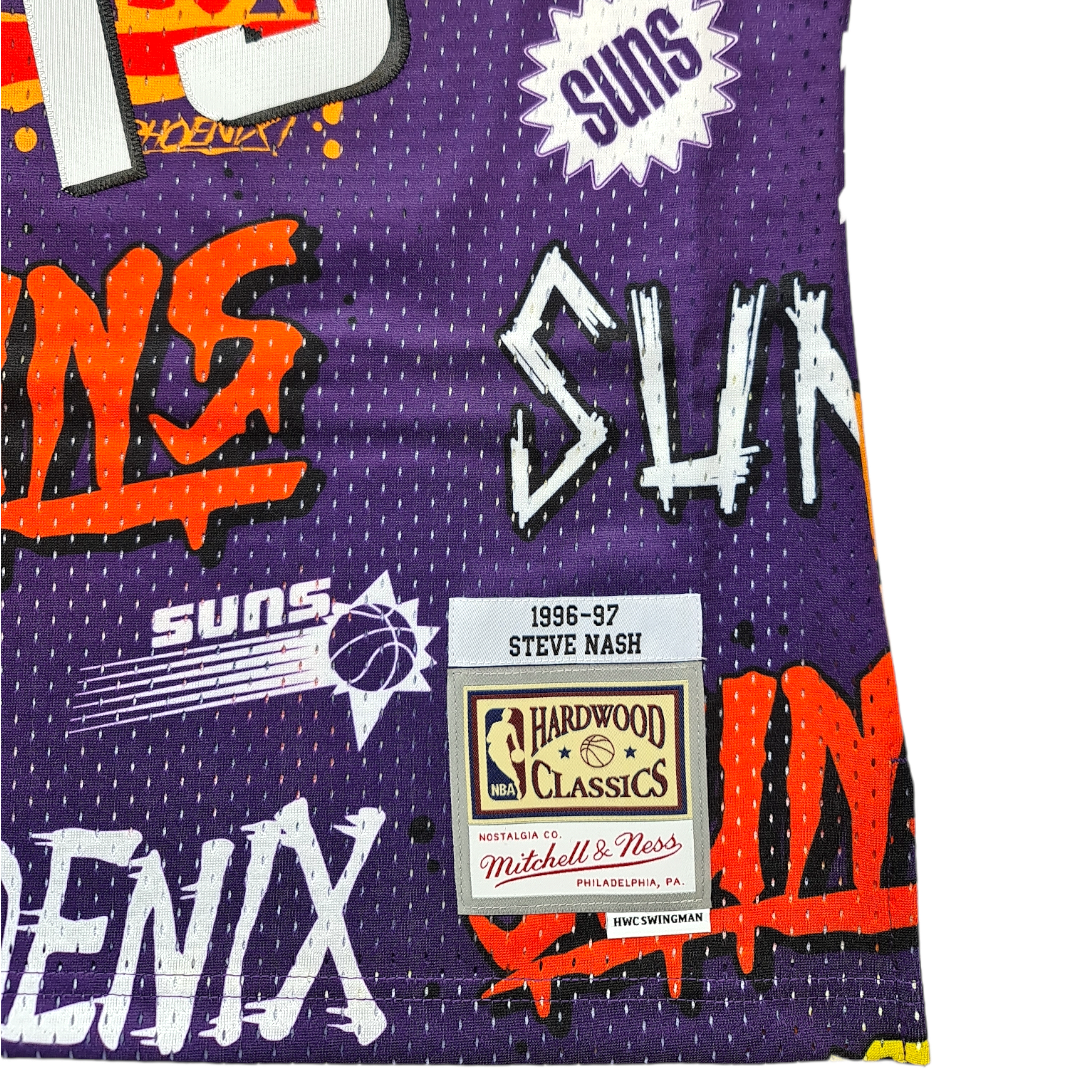 Mitchell and Ness NBA Slap Sticker Suns Swingman Jersey Purple